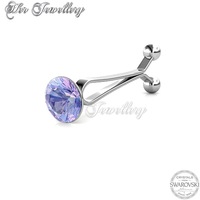 Crystal Clip Brooch-June