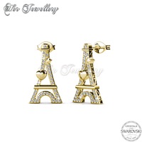 Paris Love Earrings (Yellow Gold)