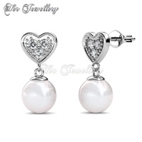 Pearl Heart Earrings