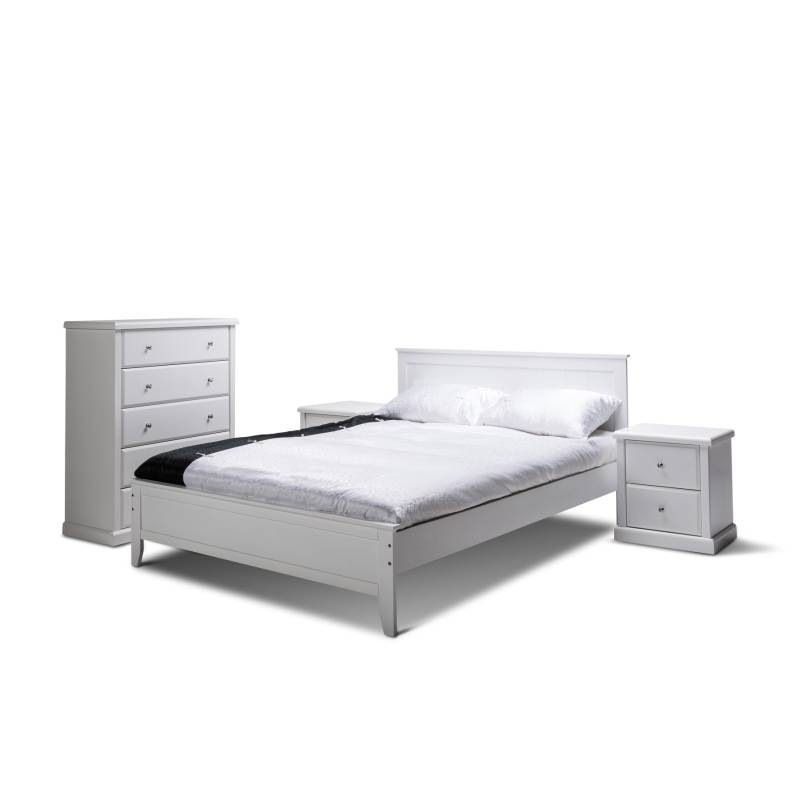 Dallas Queen Size Wooden Bed Frame In Solid White 160513 - Dallas Queen Bed Frame Dallas Queen Size Wooden Bed Frame In Solid White 160513 - Dallas Queen Bed Frame