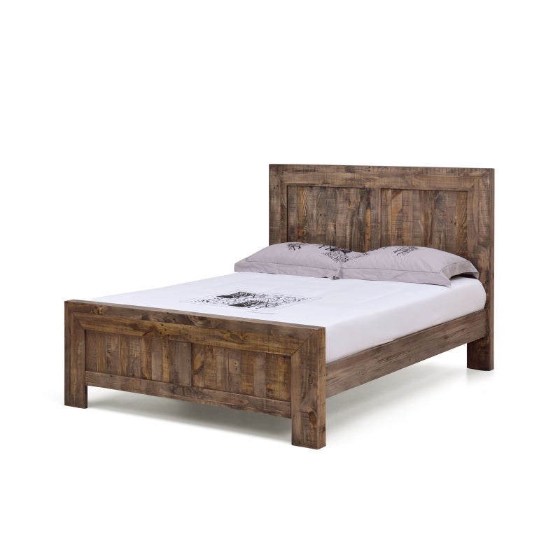 Boston Recycled Solid Pine Rustic, Riley Distressed Grey 3 Drawer Queen Size Platform Storage Bed