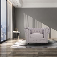 Cleo Grey Colour Fabric Sofa Armchair 1 Seater