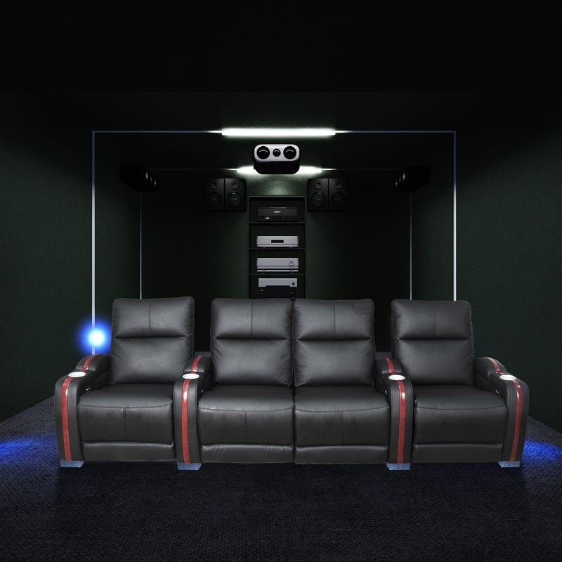 Buy Luca 4 Seater Home Theatre Recliner Sofa MyDeal