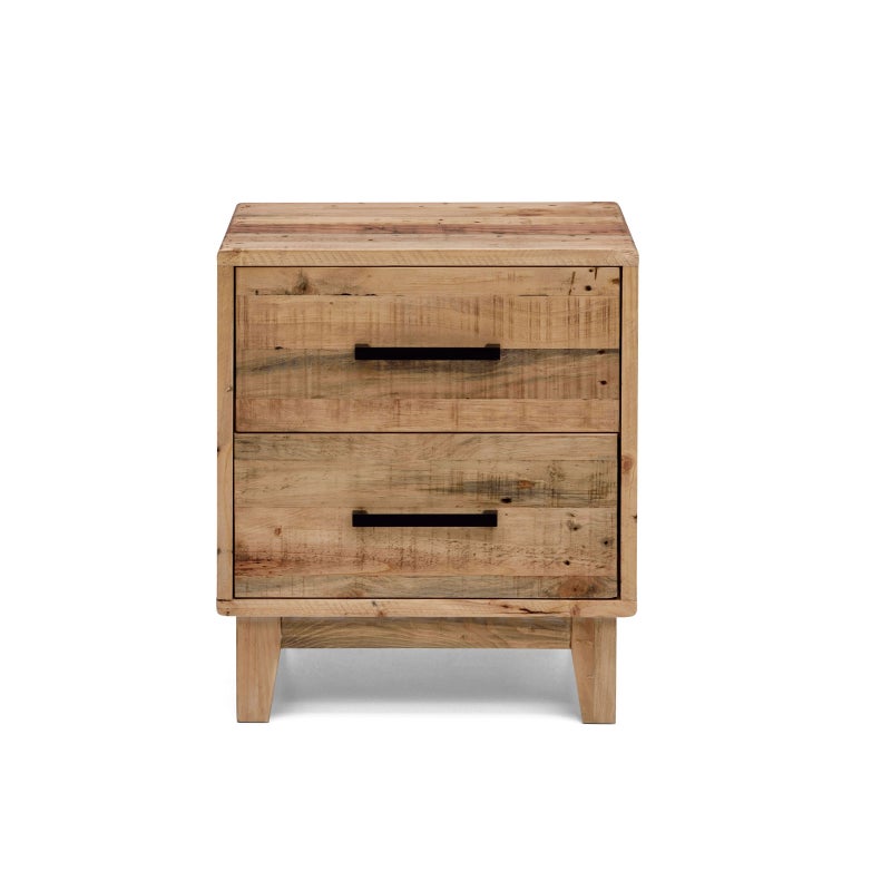Buy Portland Solid Recycled Pine Timber Bedside Table - MyDeal