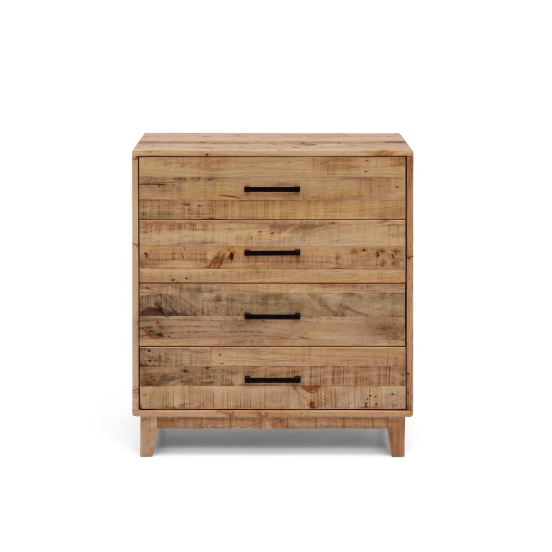 Buy Portland Solid Recycled Pine Timber Tallboy Storage Drawers - MyDeal