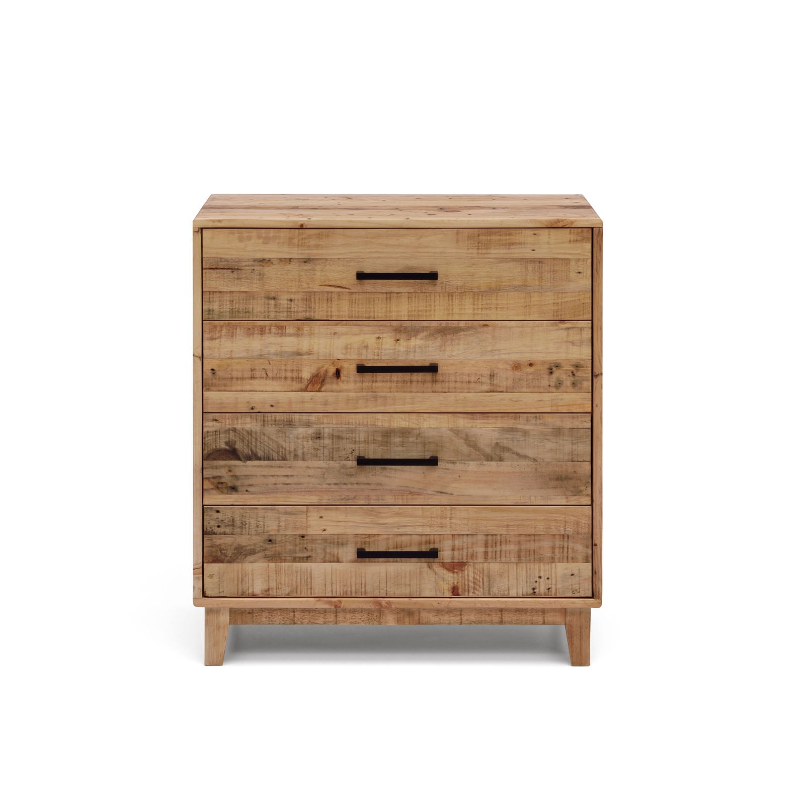 Portland Solid Recycled Pine Timber Tallboy Storage Drawers