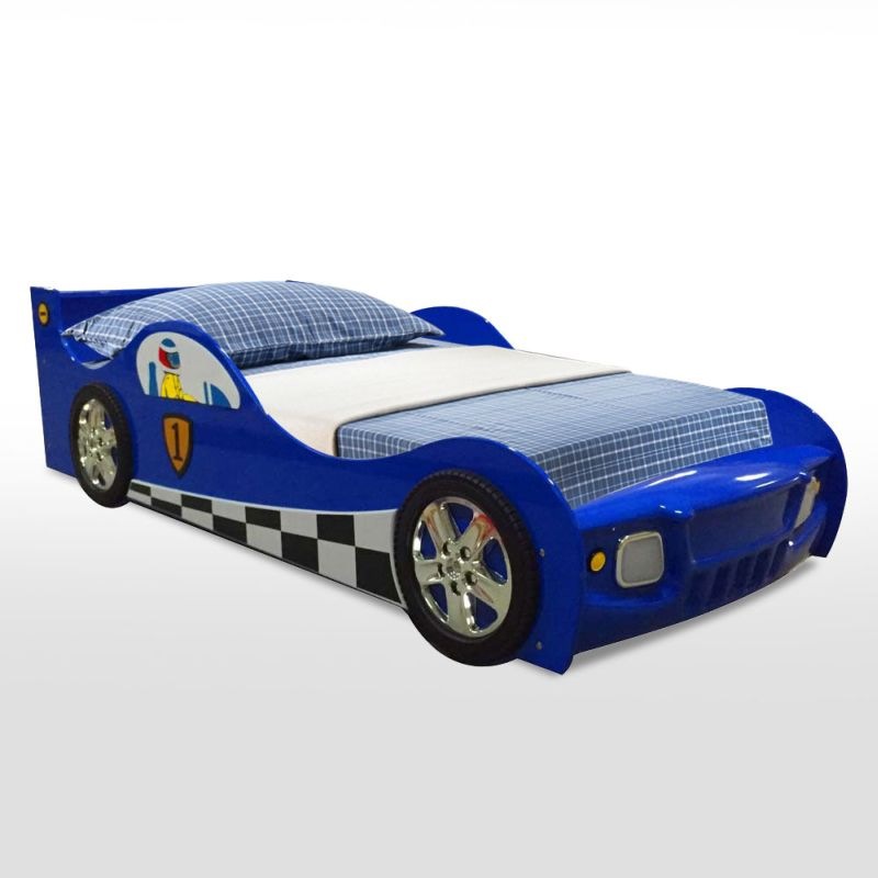Kids Speedster Racing Car Single Bed Frame in Blue MyDeal