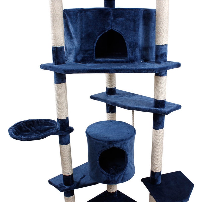 Cat Tree Climbing Scratching Post Dark Blue 200cm Buy Cat