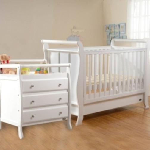 baby cot change table set