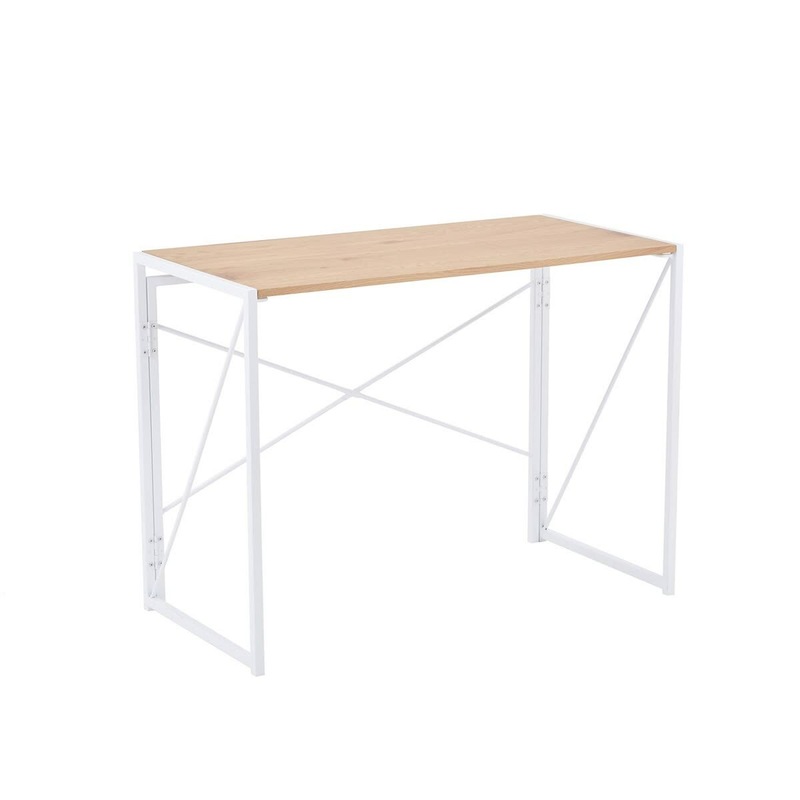 Buy Abner 100cm Foldable Computer Study Desk White MyDeal