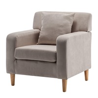 Addie Linen Armchair with Cushion Beige