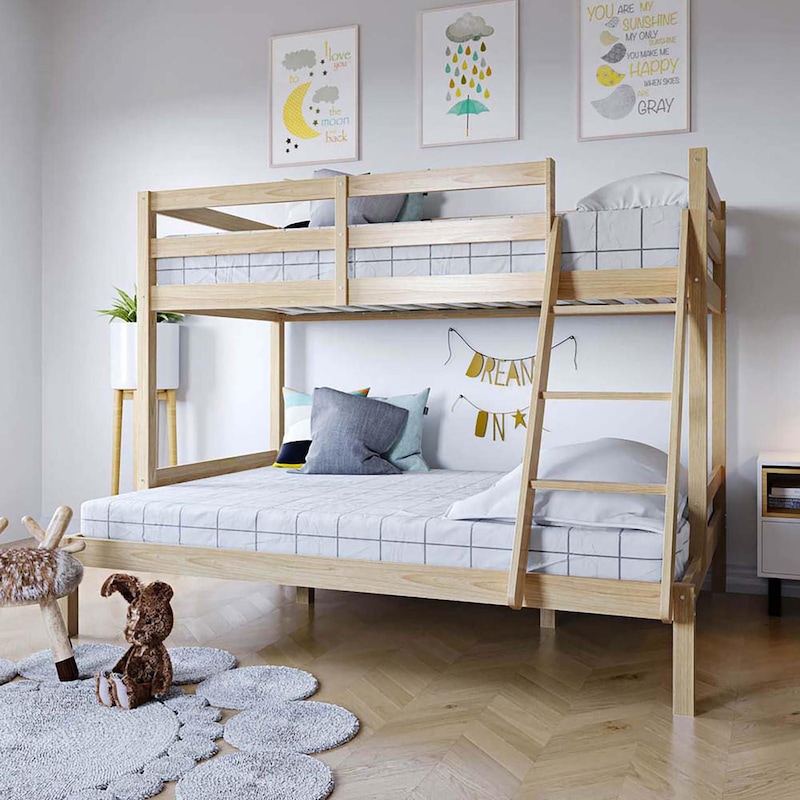 Buy Antonia Natural Pine Triple Bunk Bed Natural - Mydeal