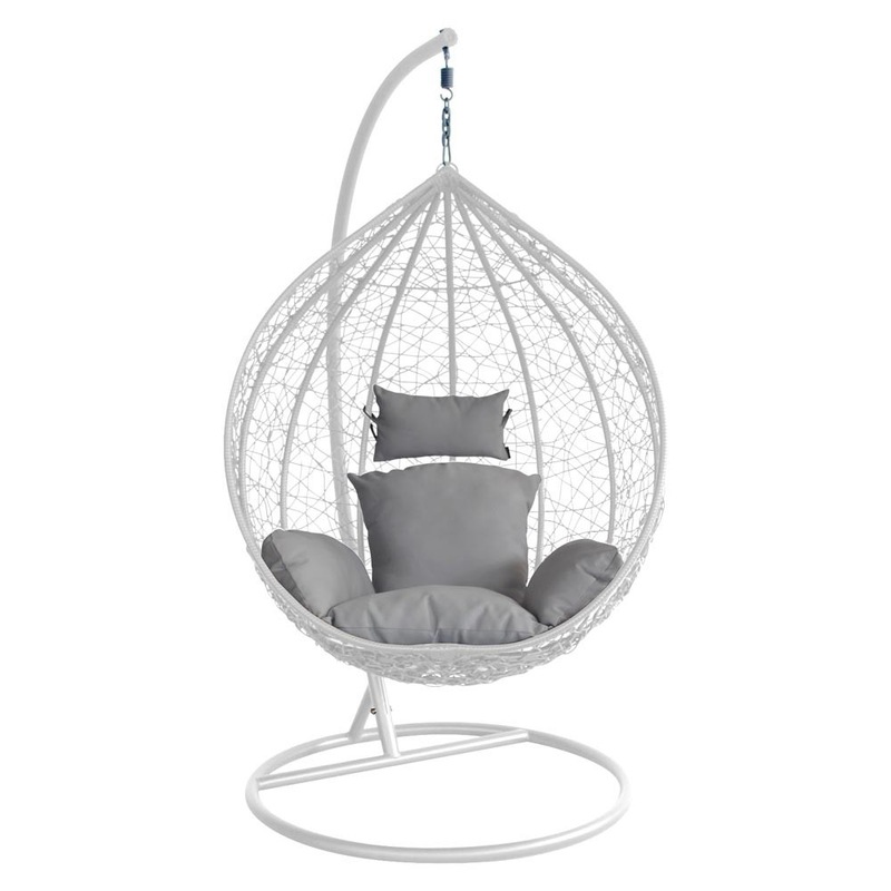 Buy Barbados Hanging Egg Chair White/Grey Discontinued MyDeal