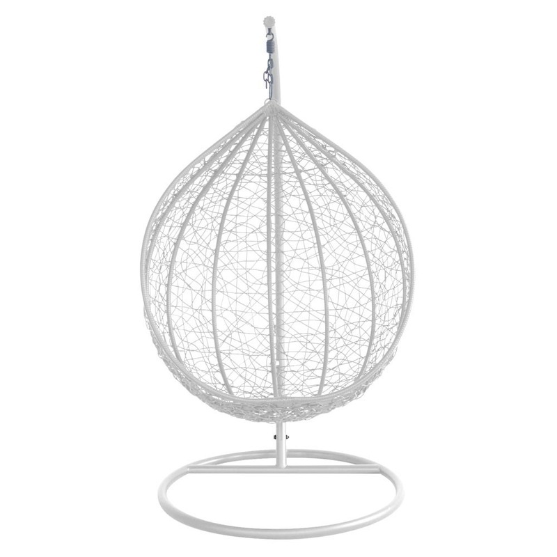 Buy Barbados Hanging Egg Chair White/Grey Discontinued MyDeal