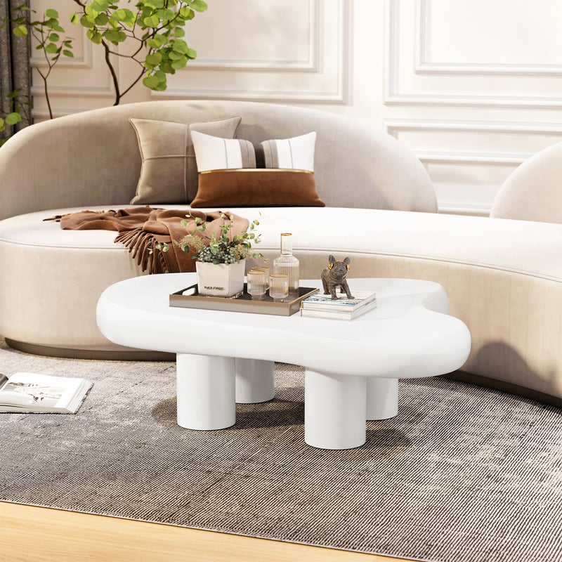 Buy Blissey 90cm Cloud Coffee Table - White - MyDeal