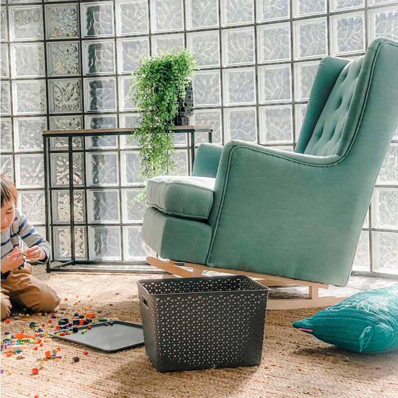 Buy Brandt 2 in 1 Convertible Rocking Armchair Coral Blue MyDeal