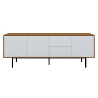 Cameron Sideboard Buffet with Cabinet and Drawers Natural/White