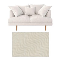 Colton 2 Seater Fabric Sofa with Rug - Cream White Meraker