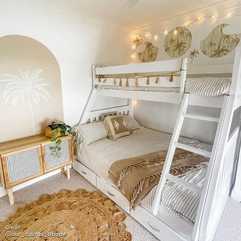 Buy Cornelia Solid Pine Triple Bunk Bed w/ Storage White MyDeal