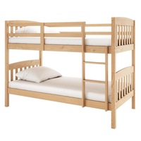 Dante 2-in-1 Solid Pine Timber Bunk Bed Natural