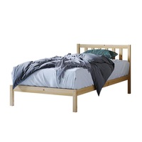 Drusa Solid Pine Timber Single Bed Frame Single