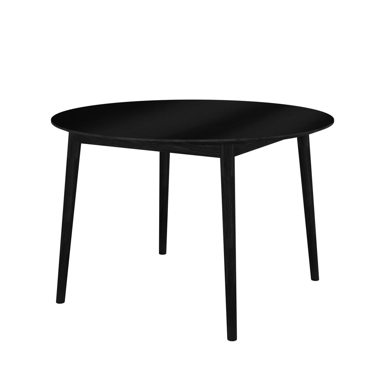 Buy Edna 120cm Round Hardwood Dining Table Black - MyDeal Australia