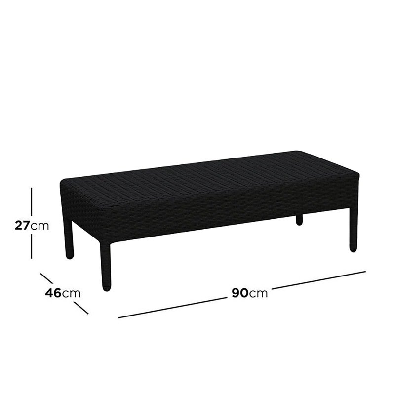 Buy Erith Wicker Outdoor Furniture Day Bed w/ Canopy Cream/Black MyDeal