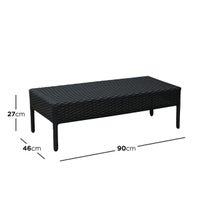 Buy Erith Wicker Outdoor Furniture Day Bed w/ Canopy Black - MyDeal