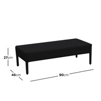 Buy Erith Wicker Outdoor Furniture Day Bed w/ Canopy Black - MyDeal