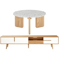 Estella Oak Entertainment Unit & Coffee Table Bundle