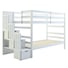 Buy Galla Timber Bunk Bed with Storage Staircase White - MyDeal