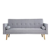 Harlan 3 Seater Scandinavian Style Sofa Bed Light Grey