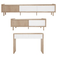 Hayden Storage Furniture Collection Package - White Natural White Natural