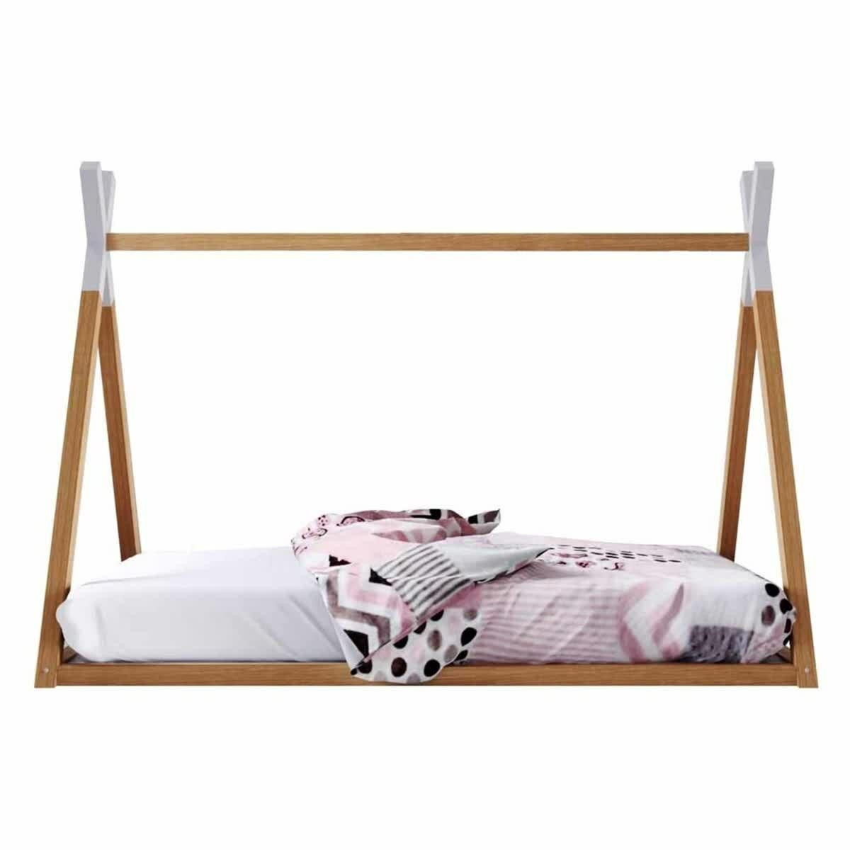 Helena Teepee Pine Timber Single Bed for Kids - Natural
