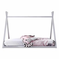 Helena Teepee Pine Timber Single Bed for Kids White
