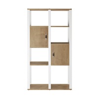 Jacob 160cm 4-Tier Storage Display Cabinet w/ Door - Natural White