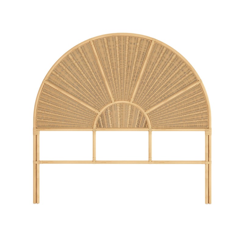 Buy Jennifer Handcrafted Rattan Bed Headboard Honey Double MyDeal