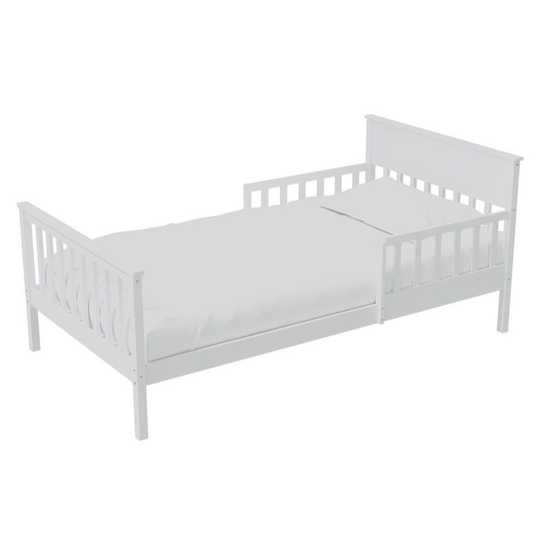Buy Julian Solid Pine Timber King Single Kids Bed Frame White White
