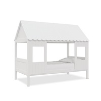 Lucius Solid Pine Timber Cubby House Bed White