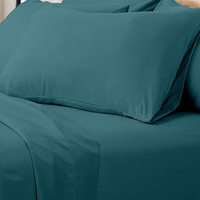 Valeria 1000TC Ultra Soft Bed Sheet Set - Moroccan Blue Single Moroccan Blue