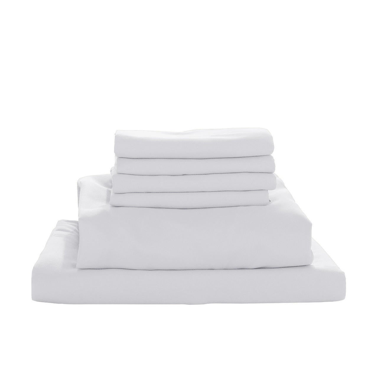 Valeria 1000TC Ultra Soft Bed Sheet Set - White Super King
