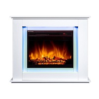 Luxo Anala 100cm 1600W LED Electric Fireplace with Mantel White