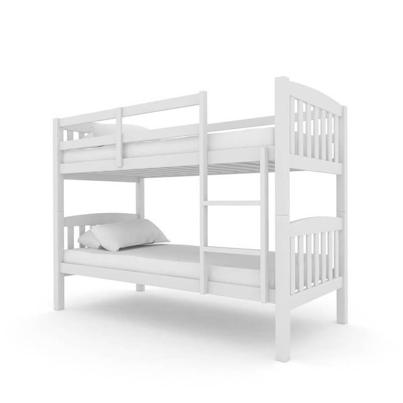 Luxo Dante 2-in-1 Solid Pine Timber Bunk Bed - White - MyDeal