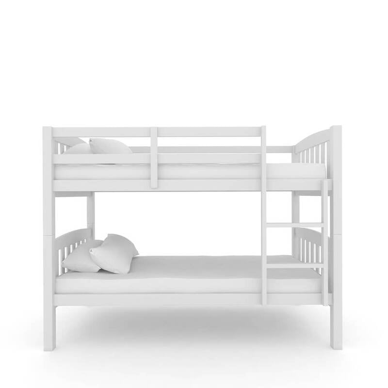 Luxo Dante 2-in-1 Solid Pine Timber Bunk Bed - White - MyDeal