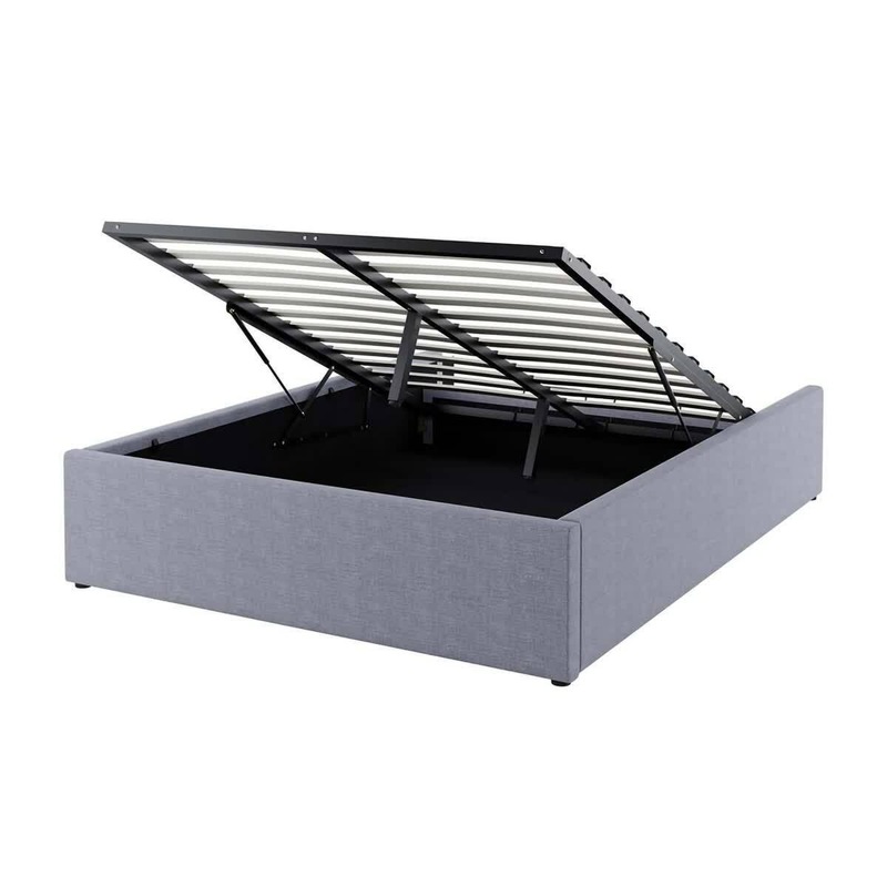 Fabia Fabric Gas Lift Storage Bed Base Grey Double Buy Double Bed