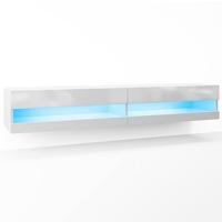Luxo Marshall 180cm LED Floating Entertainment Unit White