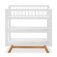 Madina 2-Tier Storage Solid Pine Baby Change Table - White White