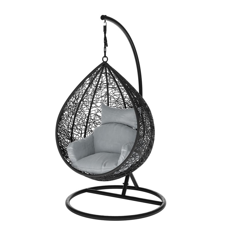 Buy Marian Large Outdoor Hanging Egg Chair Black - MyDeal