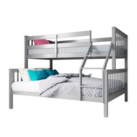 Nero Natural Pine Triple Bunk Bed Grey
