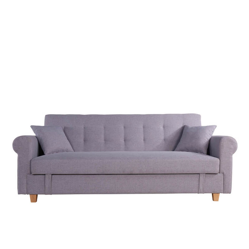 Nora 3 Seater Sofa Bed With Storage Space Grey Buy Sofa Beds 331195